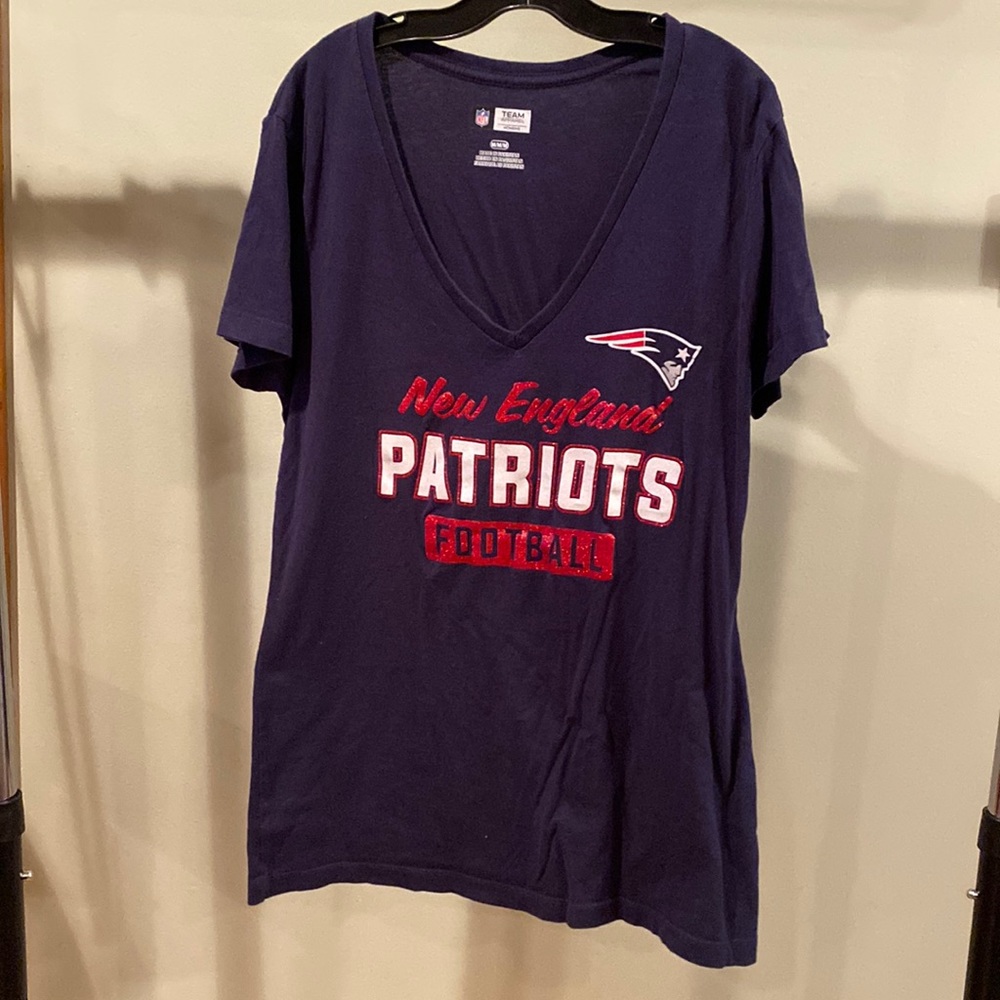 Women’s New England Patriots V cut tee shirt. Minimally used